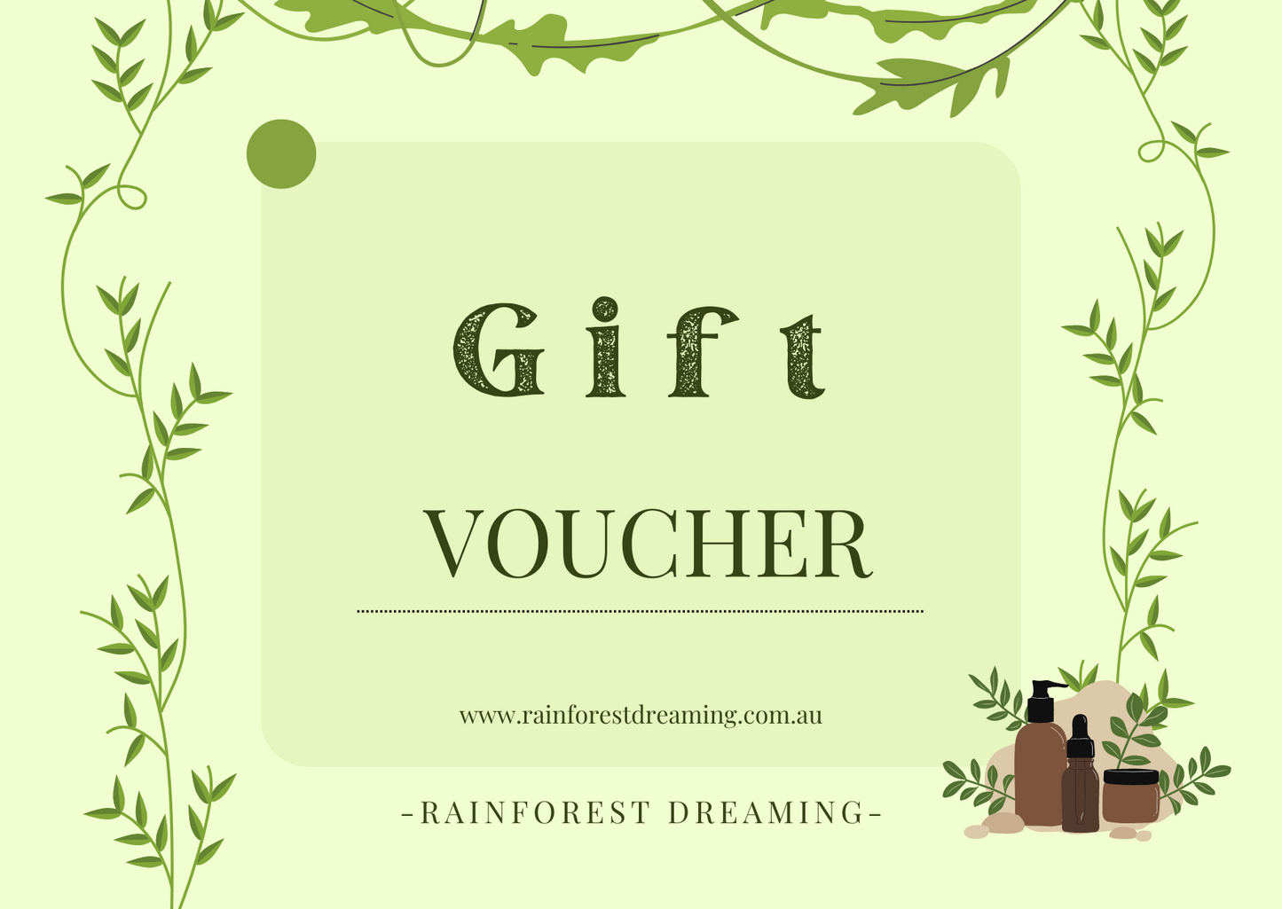 Rainforest Dreaming Gift Voucher